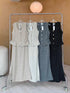 Classy Button Down Peplum Tops With A-Line Skirts Sets